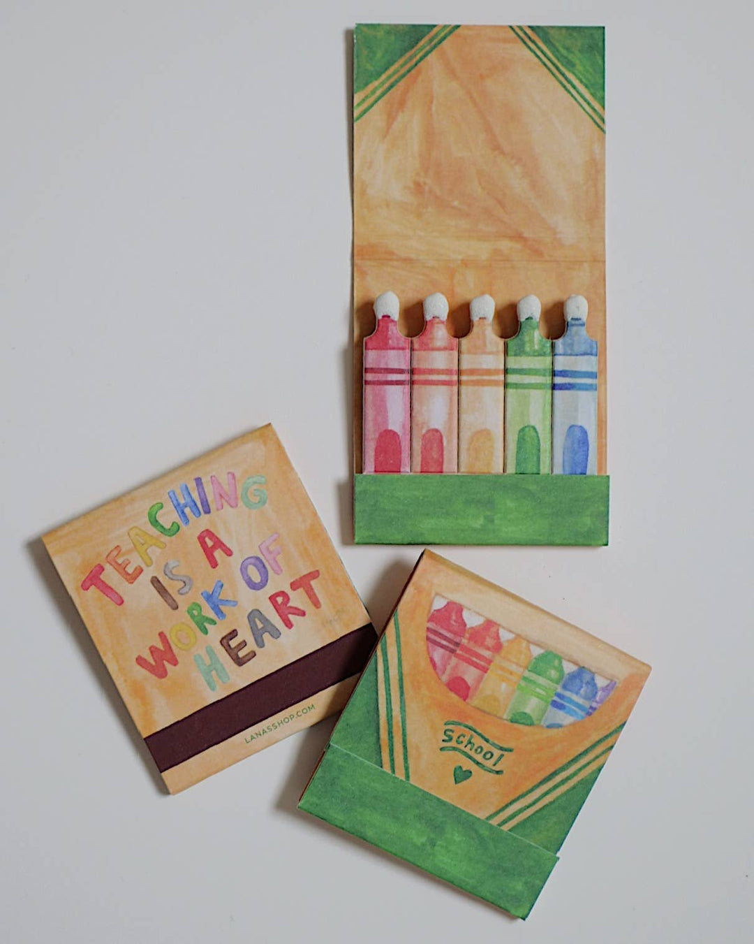 Teacher Appreciation Matchbook - 10 Illustrated Stems
