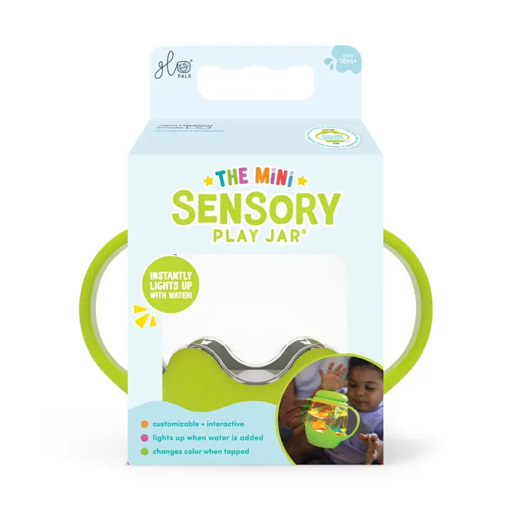 Mini Sensory Jar and Silicone Fun Filler Bundle - Green