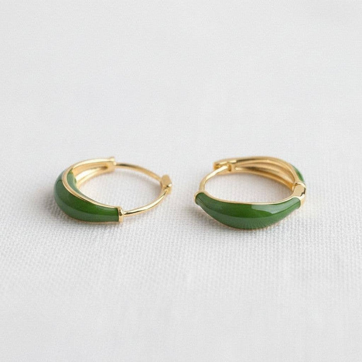 Evermore- Elegant Vintage Green Drop Earrings - Pine & Moss