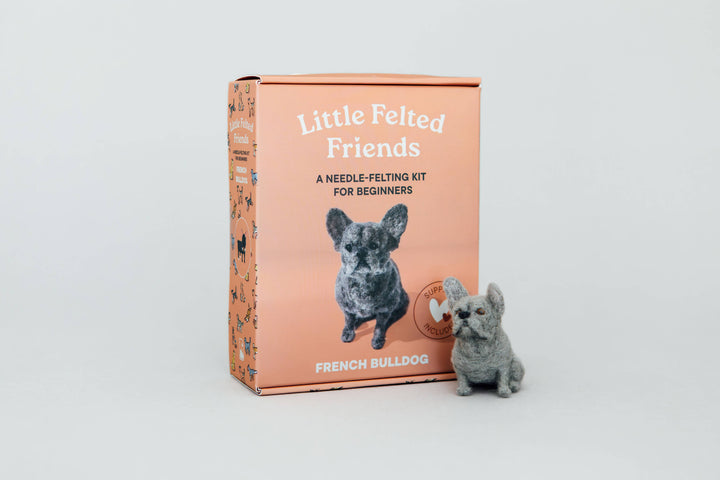 Little Felted Friends: French Bulldog Needle-Felting Kit