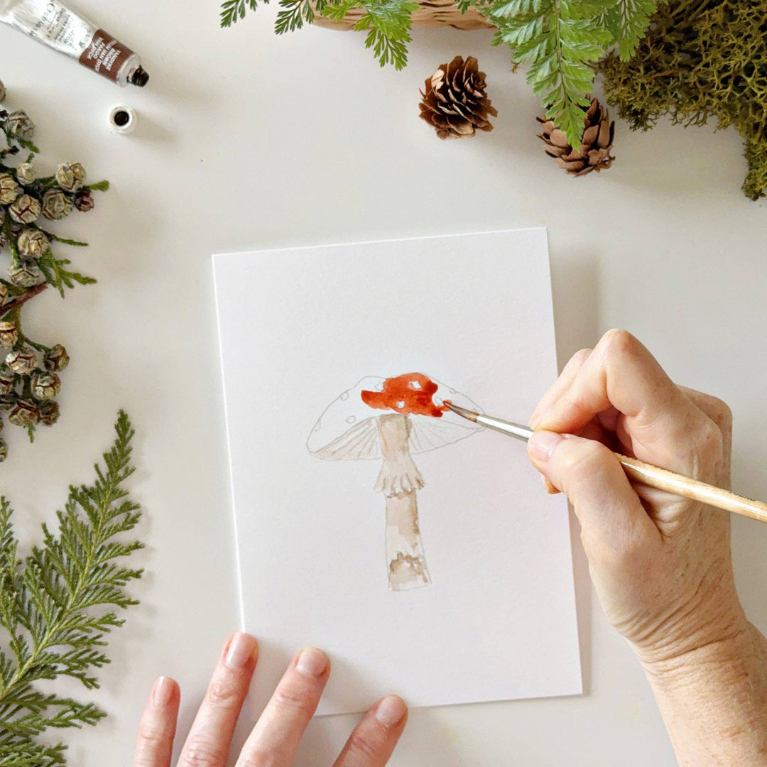 Emily Lex Studios: Mushrooms paintable notecards