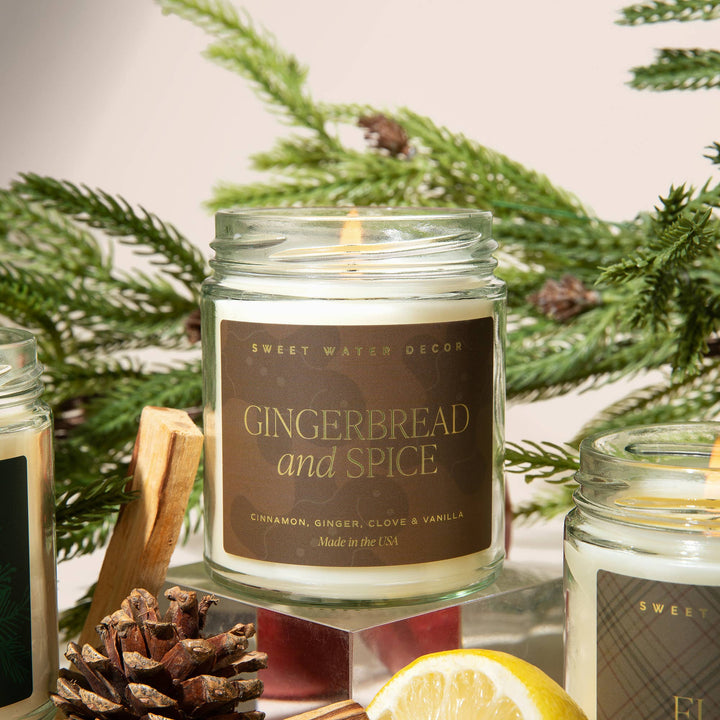 Gingerbread and Spice Soy Candle - Pine & Moss