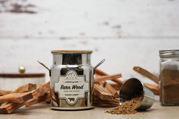 Milk Churn Barn Wood Candle