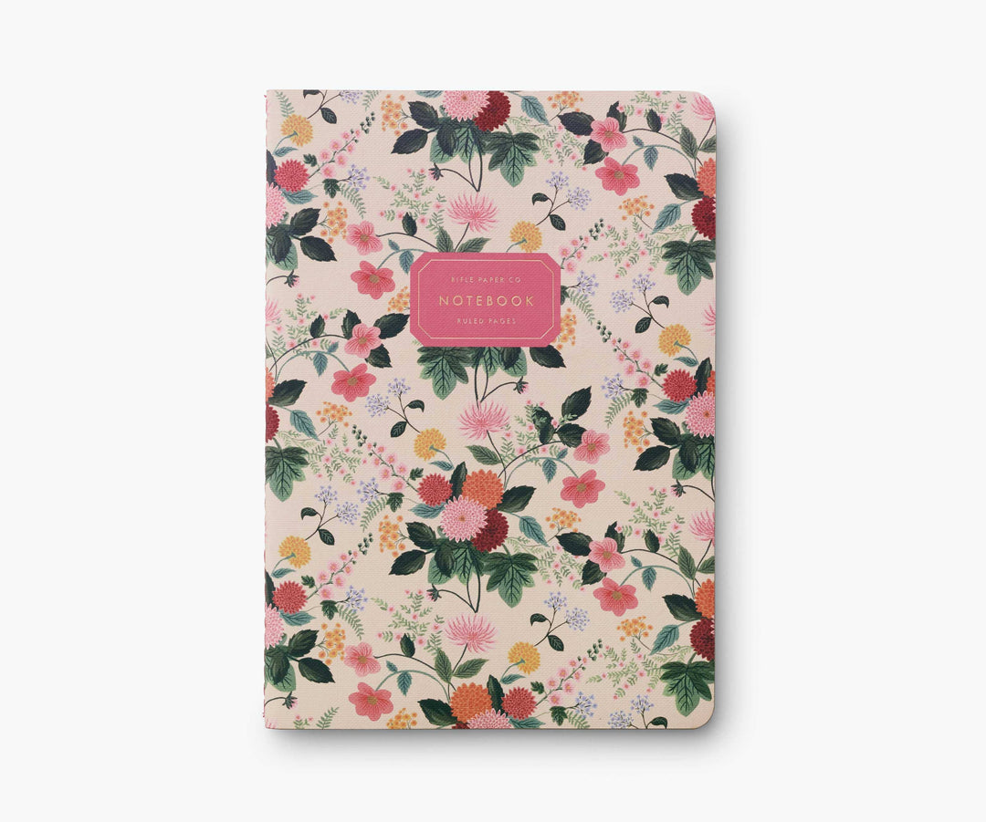 Rifle Paper Co. Assorted Set of 3 Dahlia Notebooks