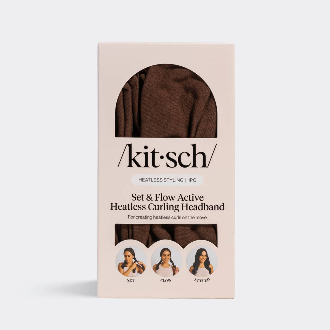 Set &amp; Flow Heatless Curling Headband - Chocolate Brown
