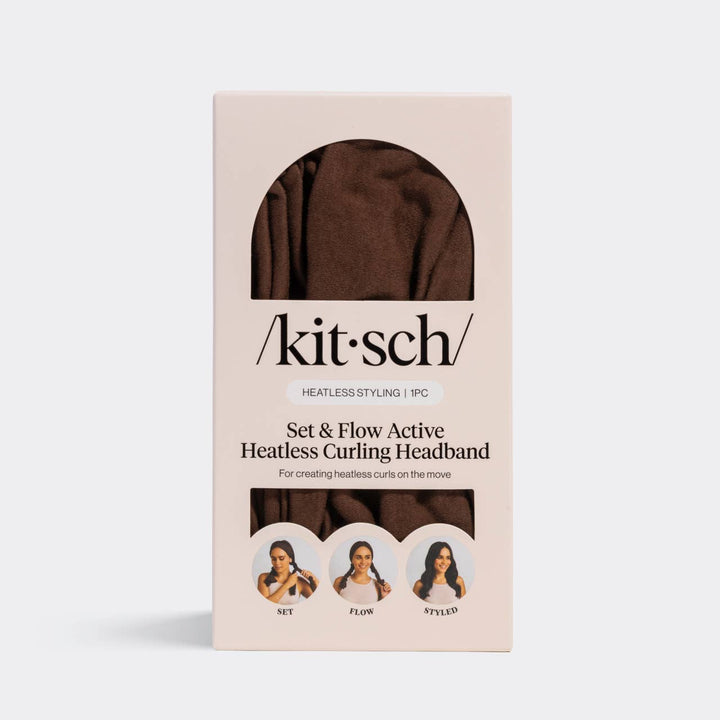 Set &amp; Flow Heatless Curling Headband - Chocolate Brown