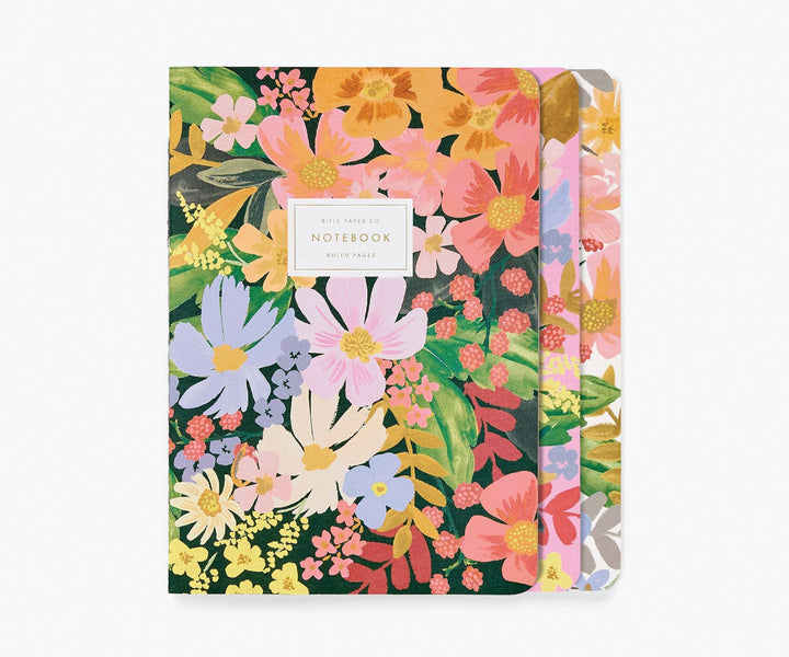 Rifle Paper Co.-Set of 3 Marguerite Stitched Notebooks