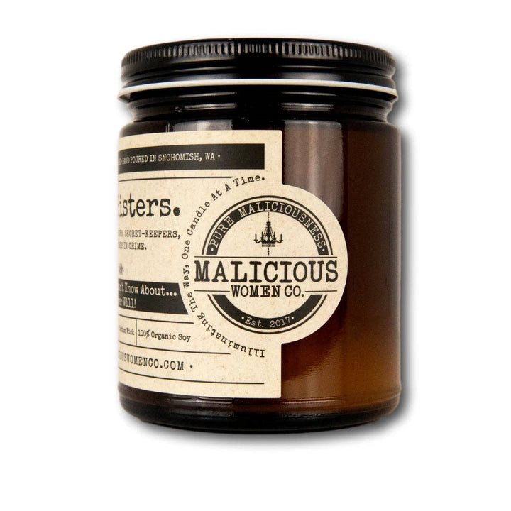 Malicious Candle Co.- We Are Sisters. - Scent: Berry Bellini