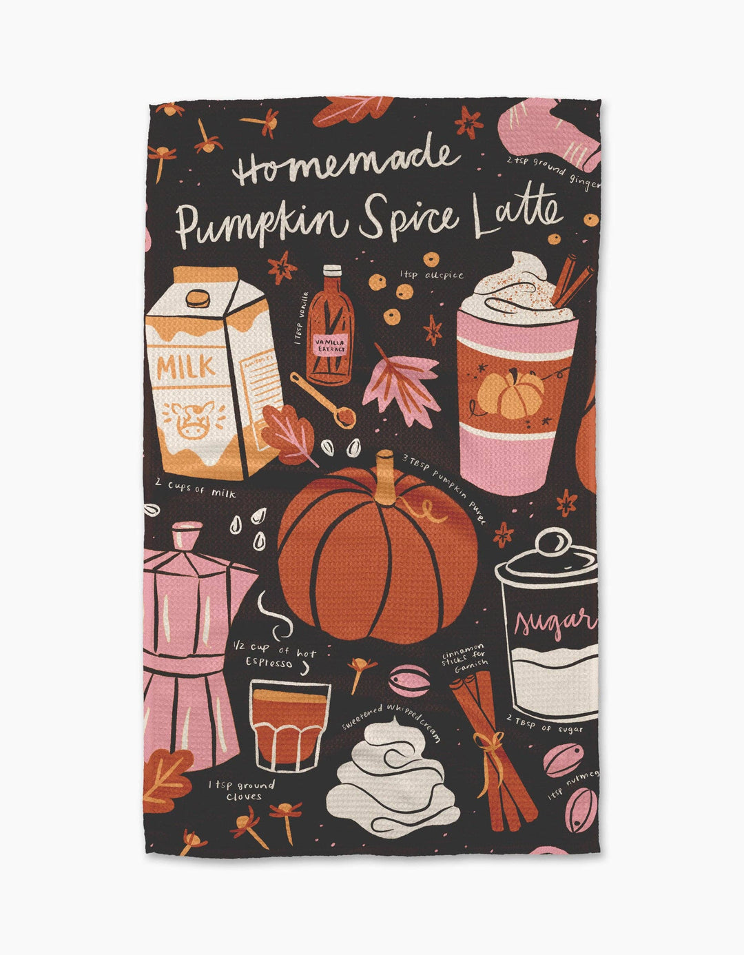 Pumpkin Spice Latte Tea Towel
