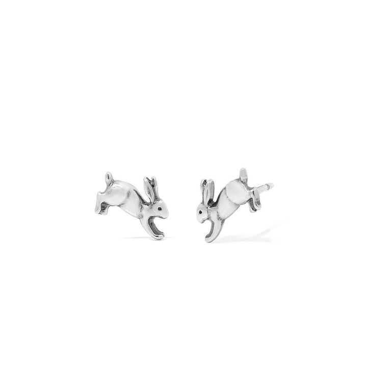 Hopping Bunny Studs (ES 2728) - Pine & Moss