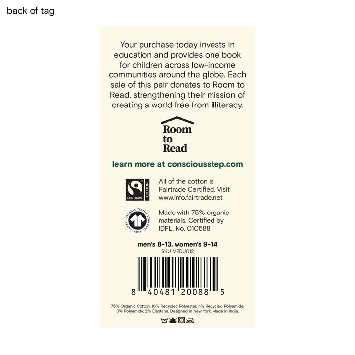 Conscious Step:Socks that Give Books (Purple Books and Mugs): Small