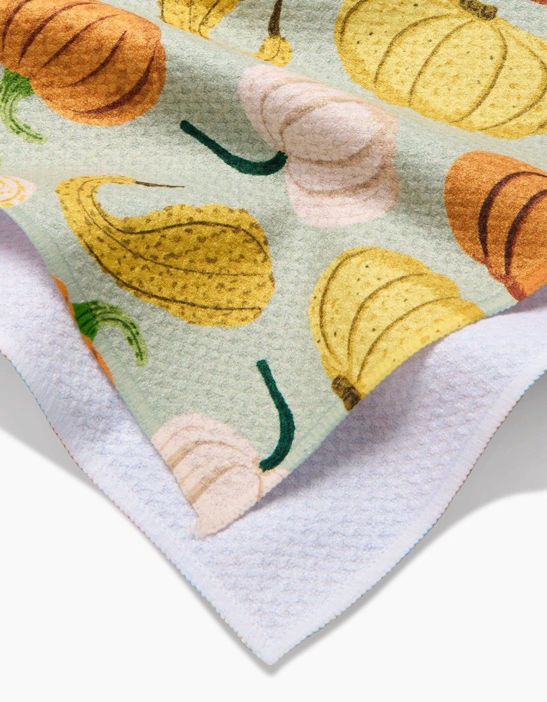 Geometry Pumpkins And Gourds Tea Towel