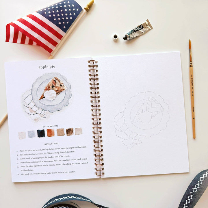 Emily Lex- Americana Watercolor Workbook - Pine &amp; Moss