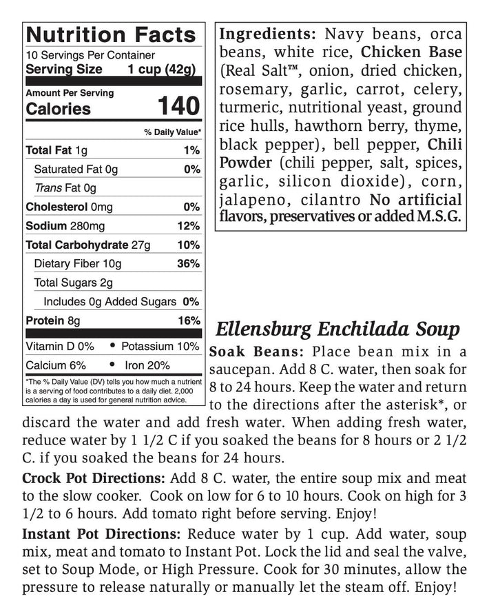 Small Ellensburg Enchilada Soup Mix