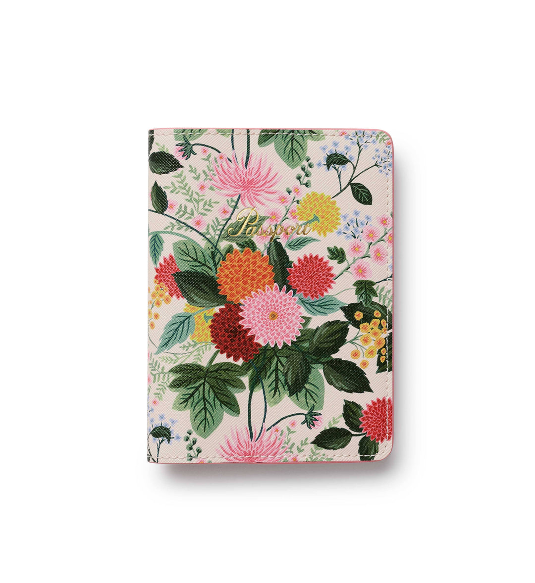 Rifle Paper Co. Dahlia Passport Holder - Pine & Moss