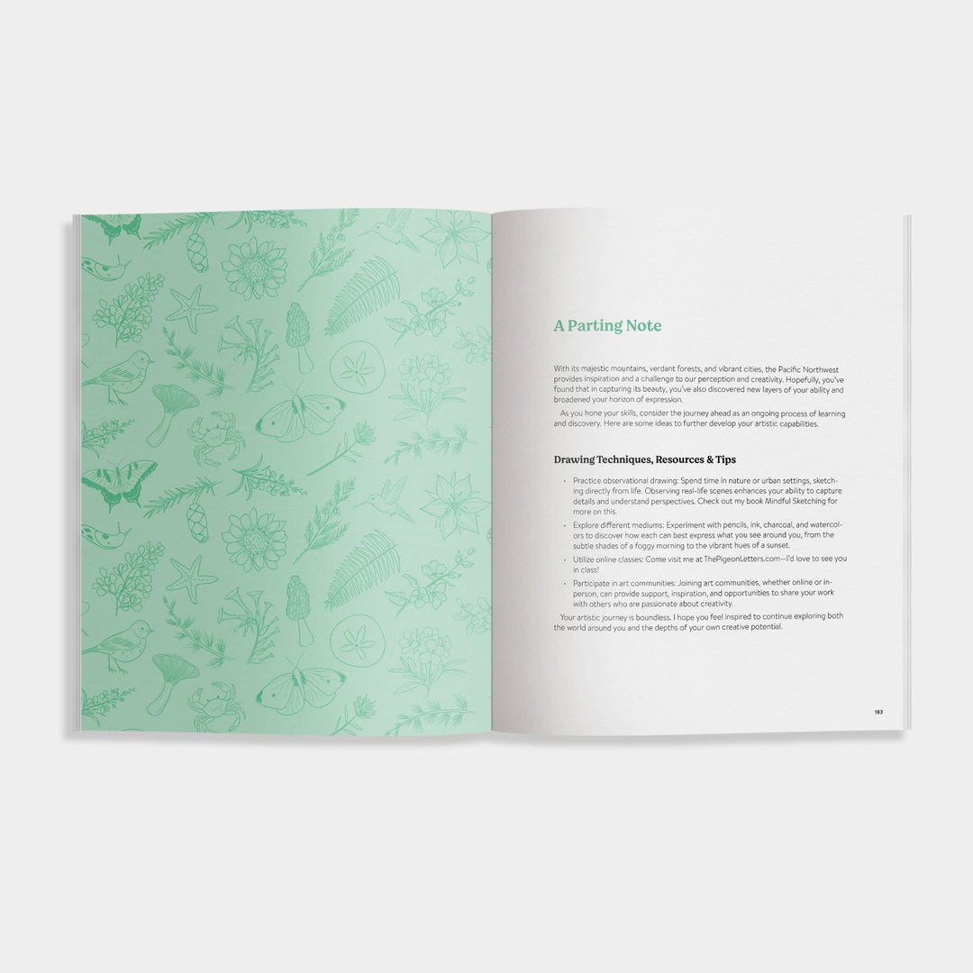 Pacific Northwest Line Drawing-How to Draw Book