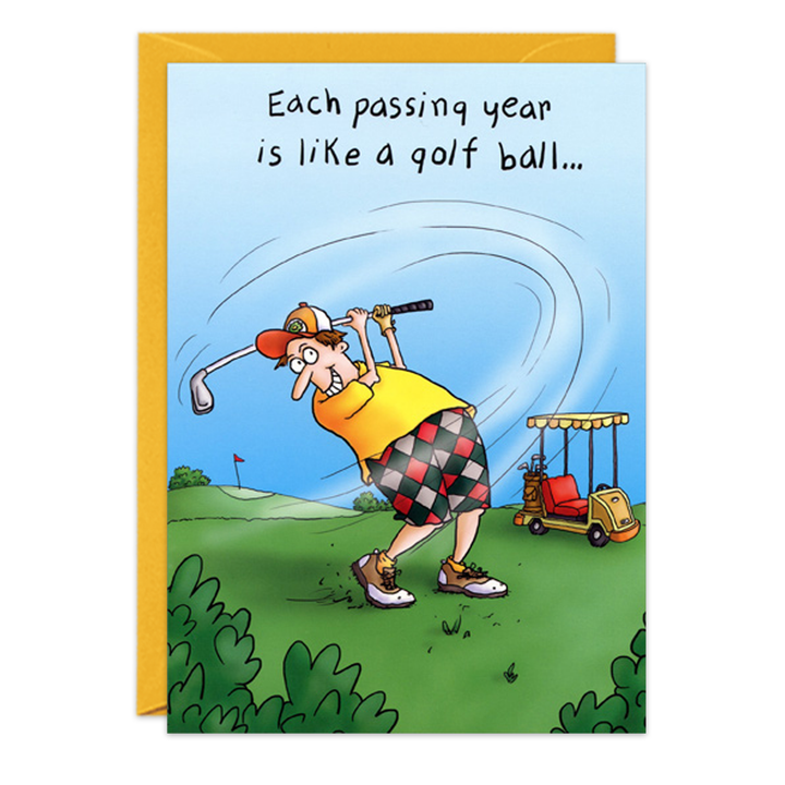 Golf Ball Birthday Card