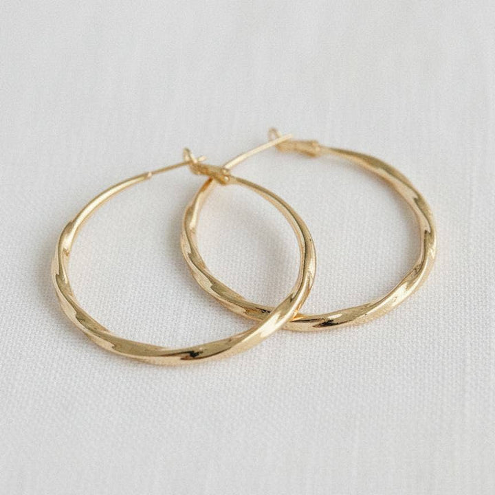 Promise- Gold Plated Vintage Inspired Chunky Hoop Earrings