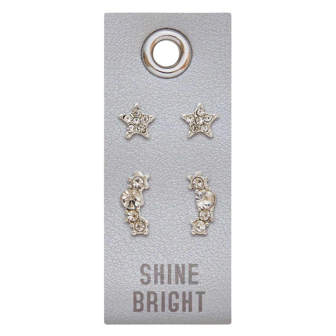 Silver Stud Earrings - Shine Bright