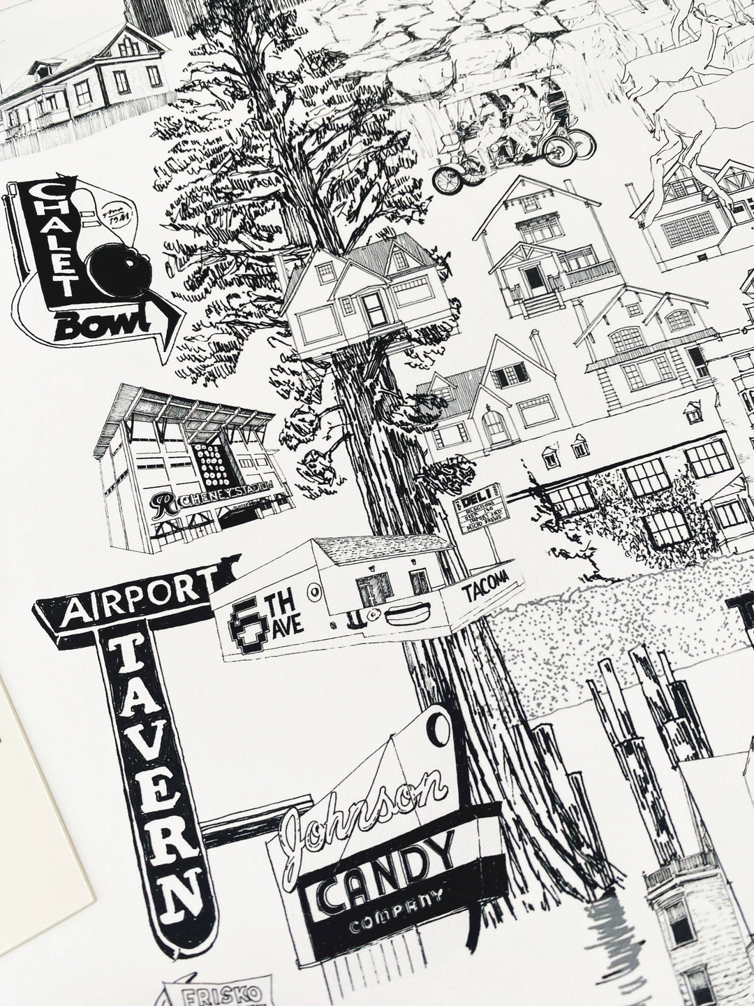 TACOMA Washington "Just Charms": PRINT