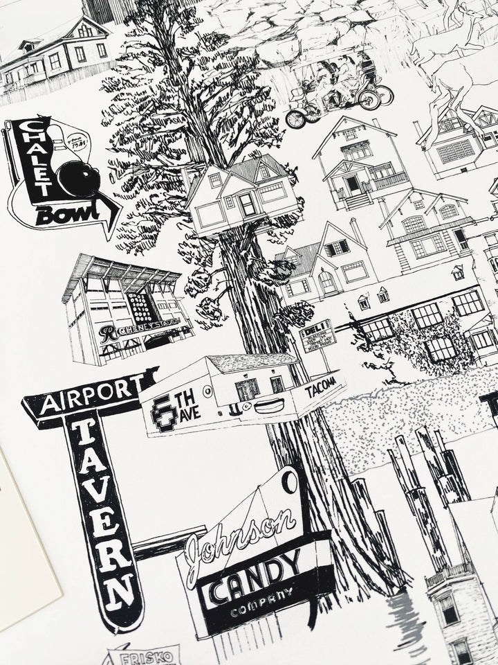 TACOMA Washington "Just Charms": PRINT