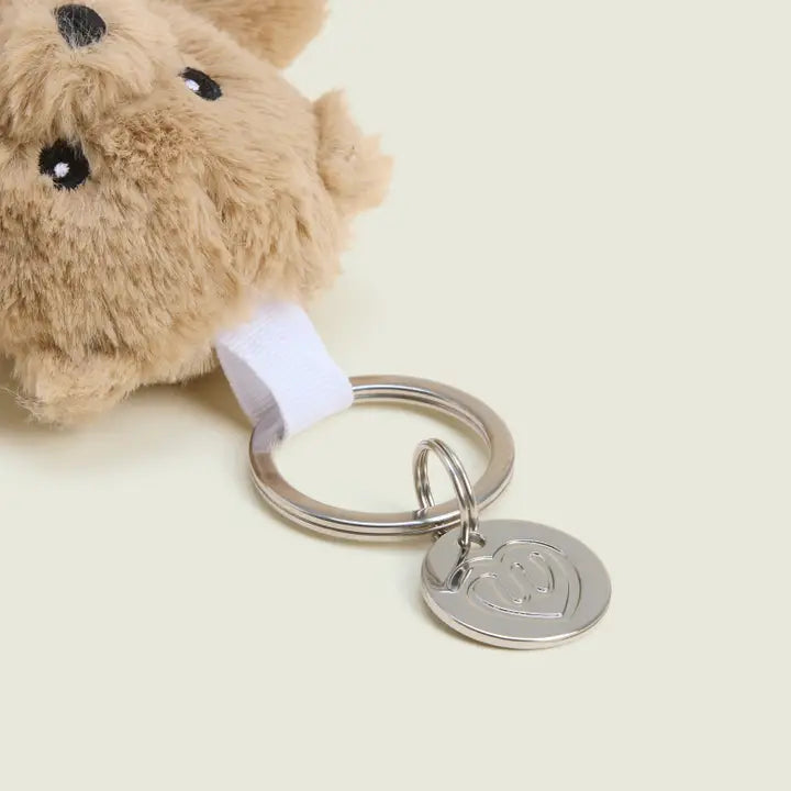 Brown Curly Bear Mini Bag Charm