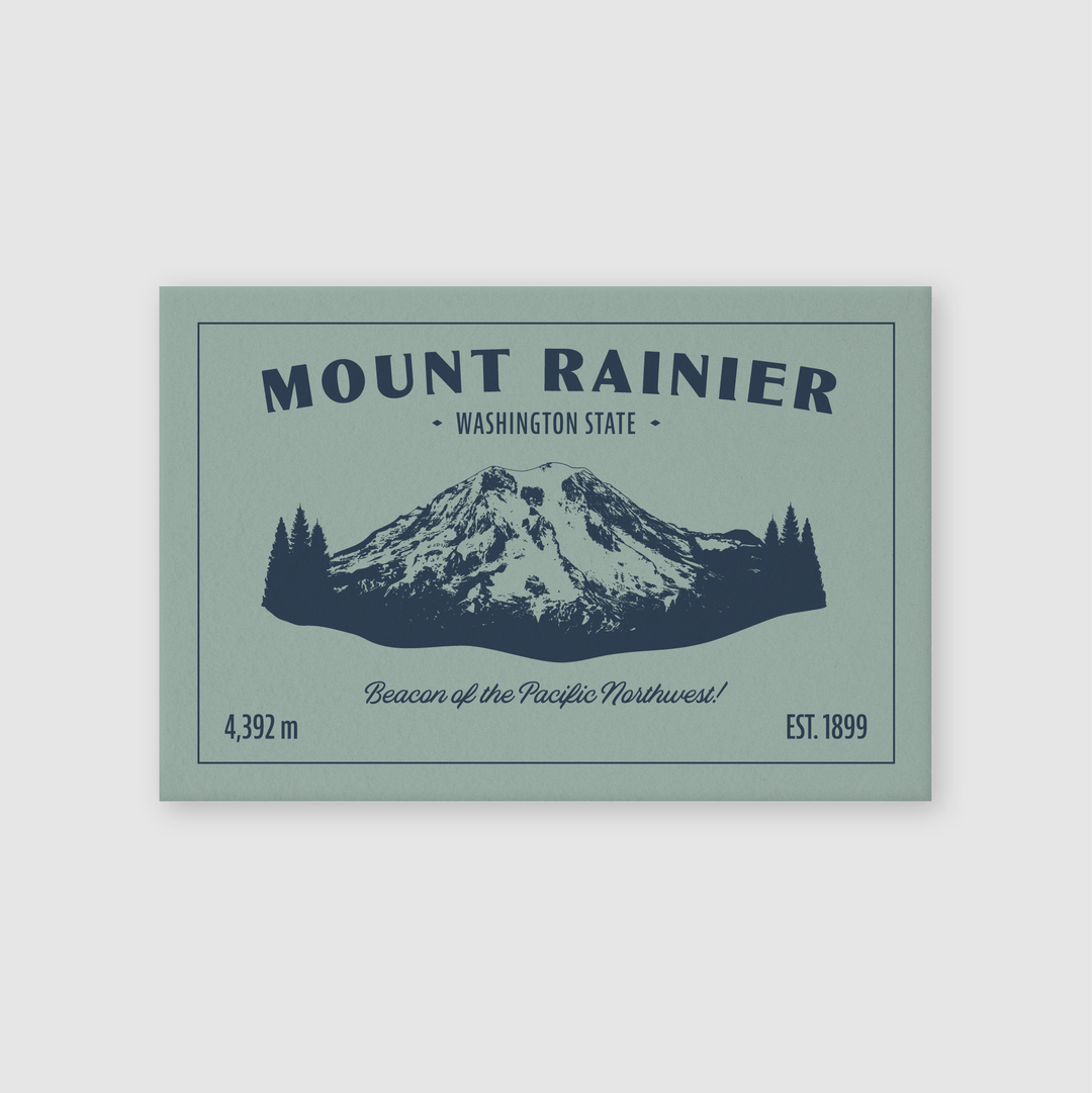 Mount Rainier Vintage Postcard