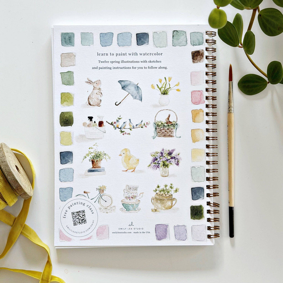 Emily Lex- Spring watercolor workbook - Pine & Moss