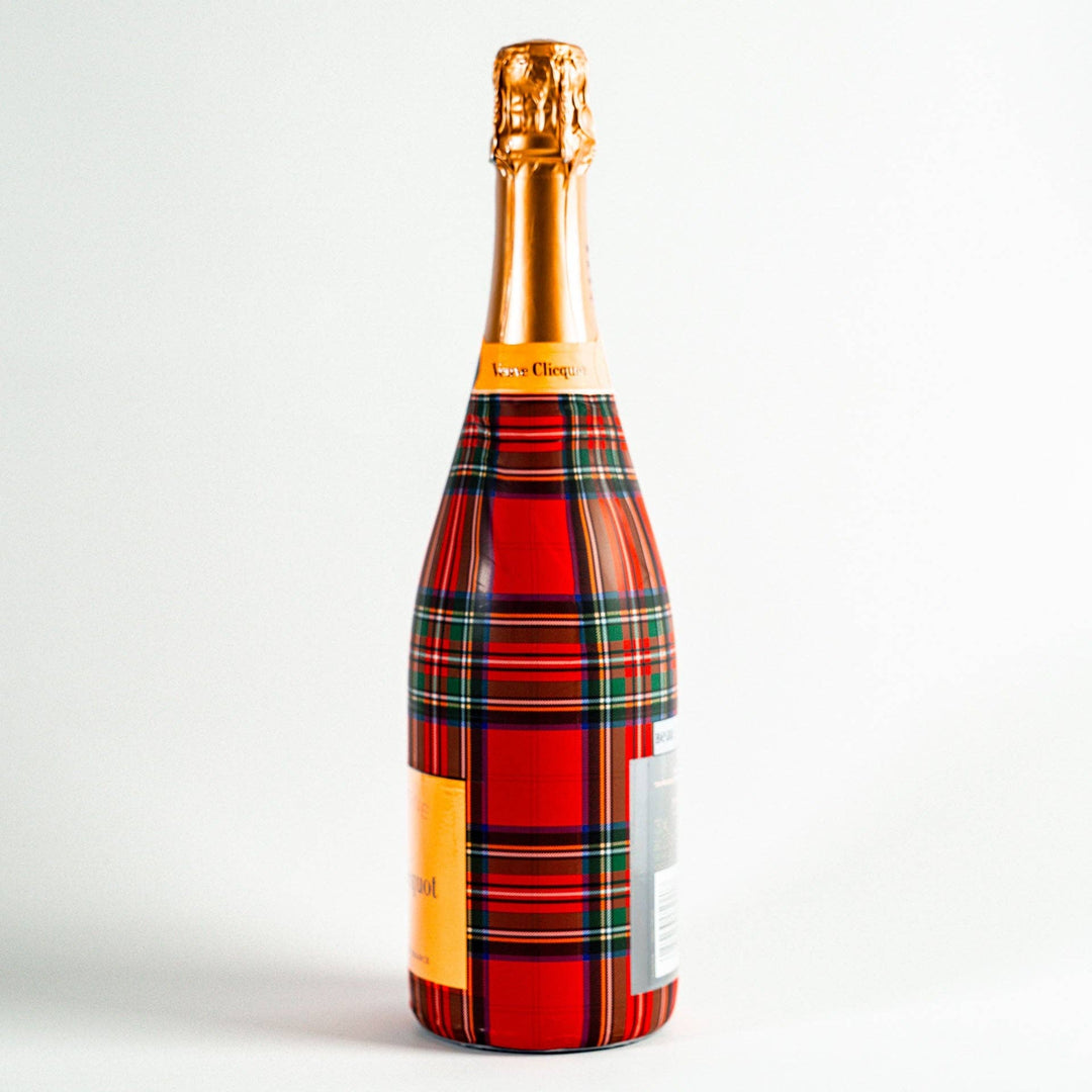 Beau Bottles Red and Green Christmas Tartan - Champagne Collection
