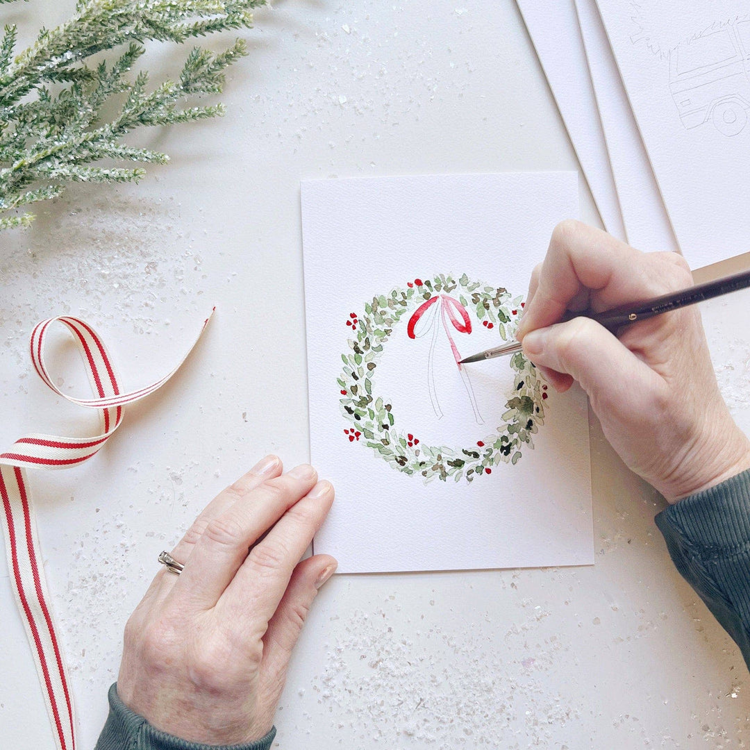 Christmas cheer paintable notecard