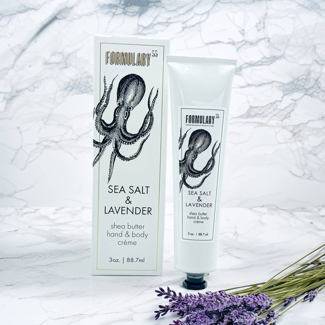 Sea Salt &amp; Lavender - Shea Butter Hand &amp; Body Creme Tube - Pine &amp; Moss