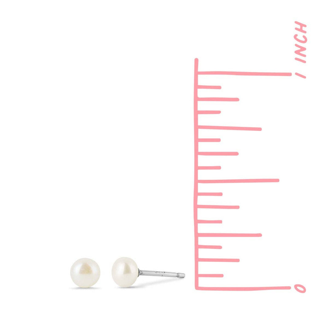 Pearl Studs (EA 78): Fresh Water of Pearl - Pine & Moss