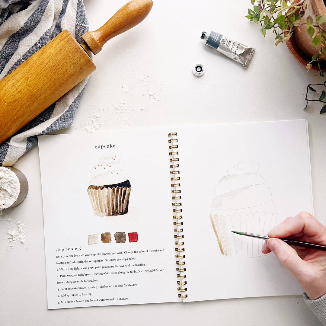 Baking watercolor workbook