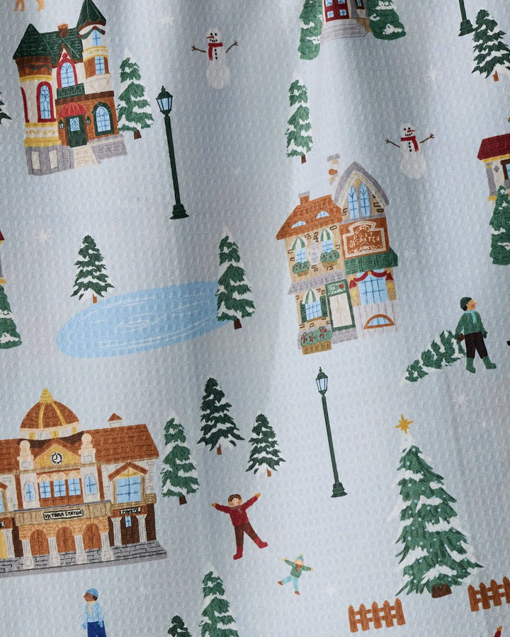 Geometry Holiday Nostalgia Tea Towel