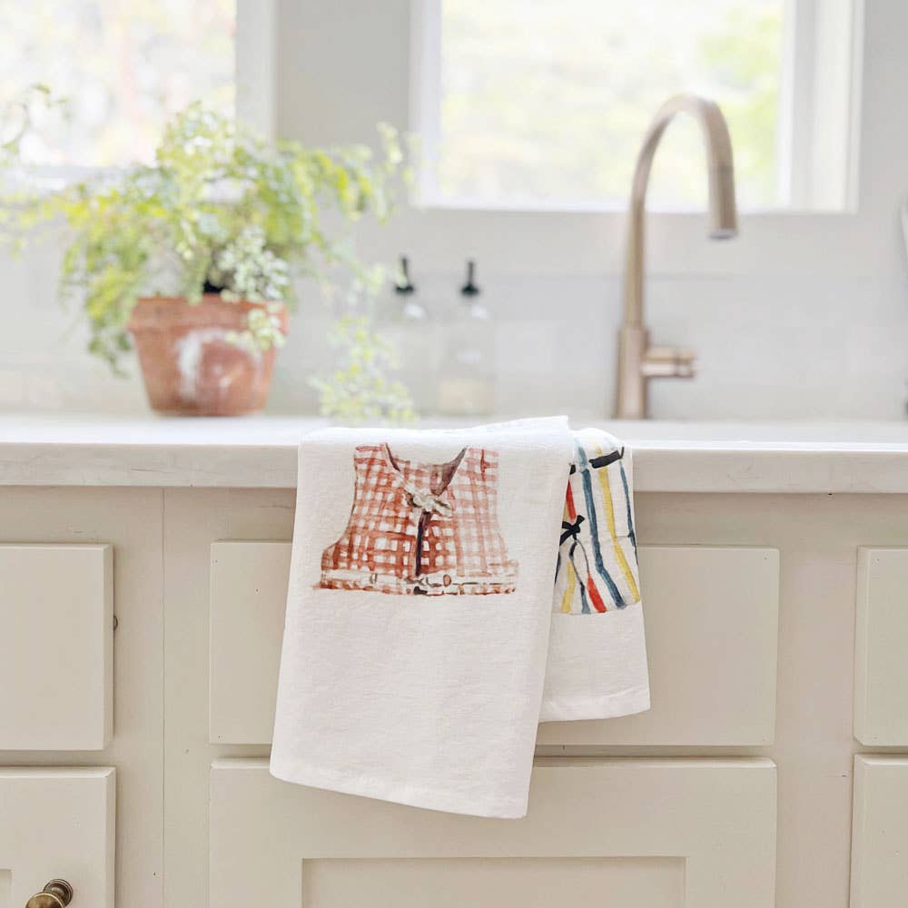 Emily Lex- Boat Coats Tea Towel