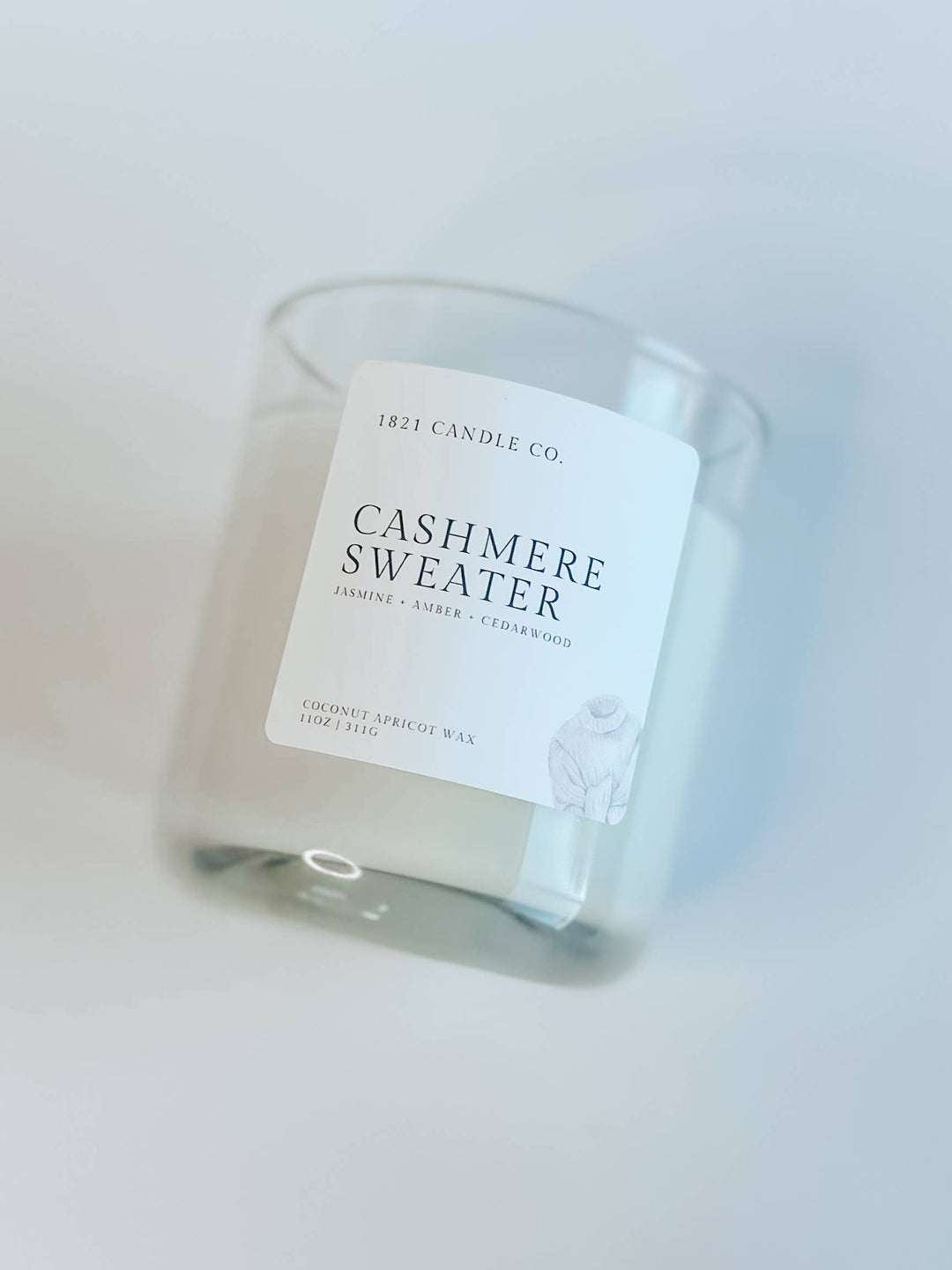 1821 Candle Co. Cashmere Sweater 11oz Candle | Coconut Wax Candle