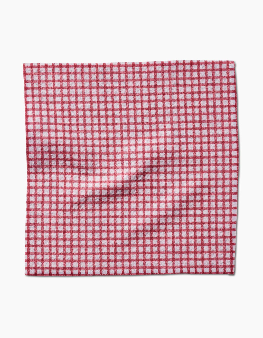 Geometry Fireside Plaid Red Dishcloth Set