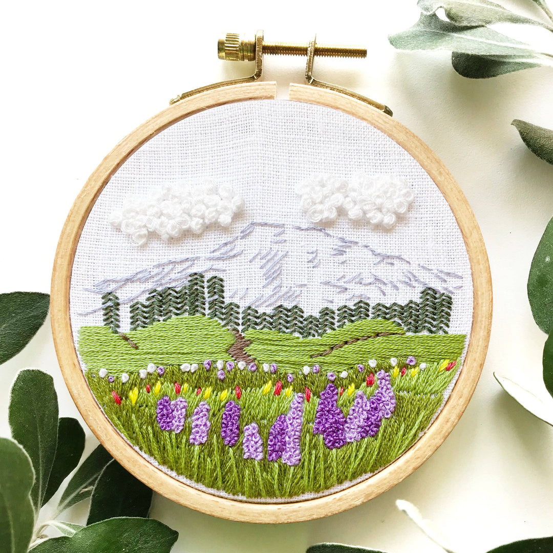 Mount Rainier Beginner Hand Embroidery Kit