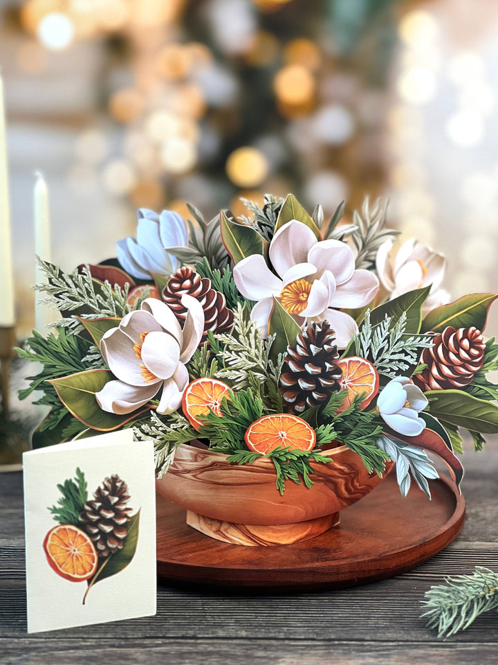 Winter Magnolia Pop-up Greeting Cards