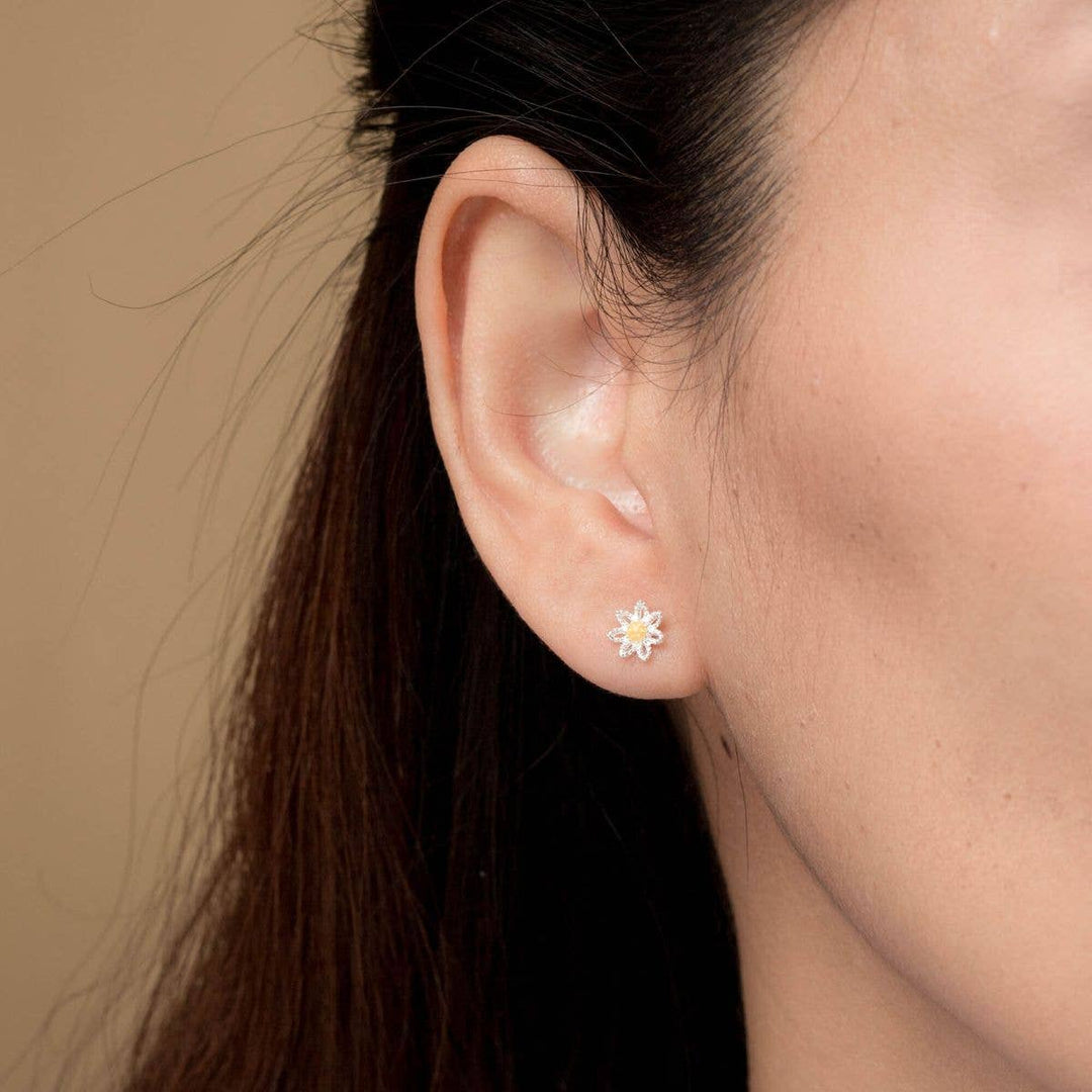 Golden Bloom Sunflower Studs (EA 306YL) - Pine & Moss