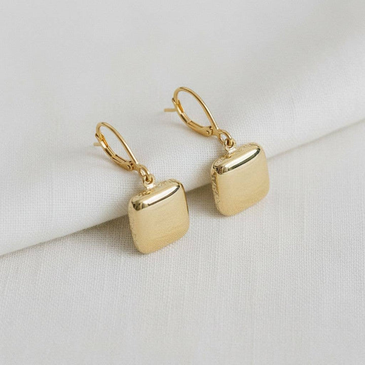 Promise- Modern Geometric Drop Earrings - Pine &amp; Moss