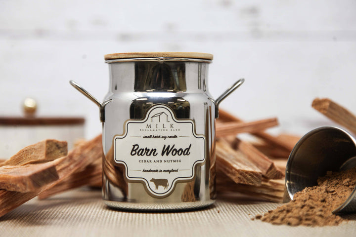 Milk Churn Barn Wood Candle