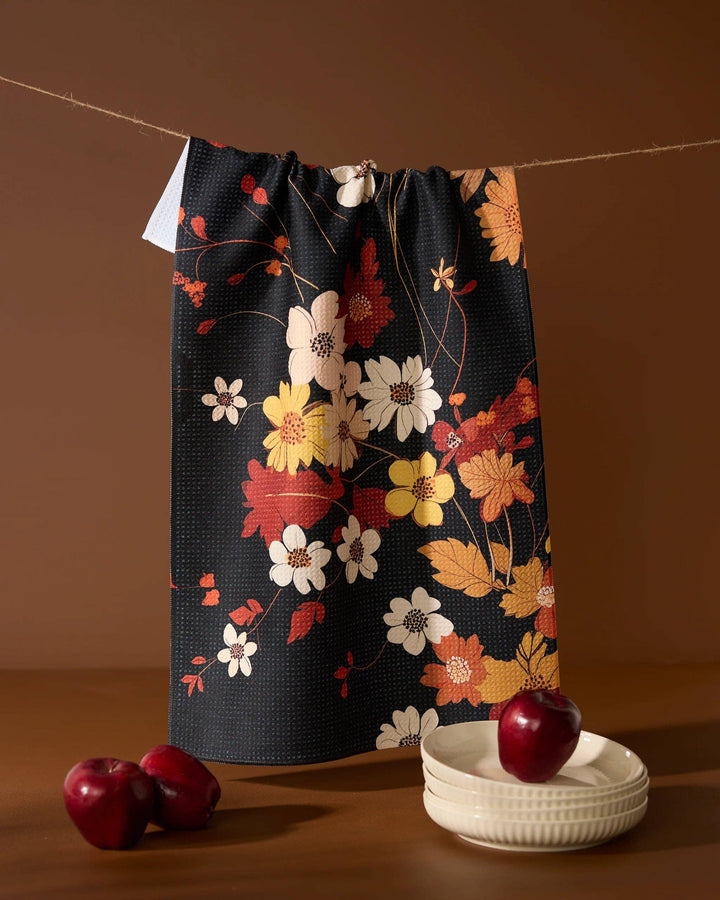 Geometry Autumn Whispers Tea Towel