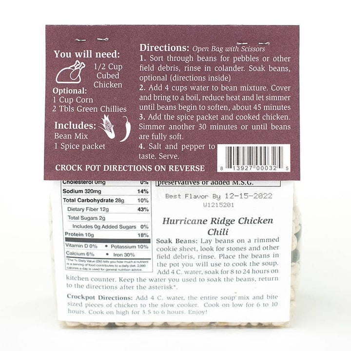 Small Hurricane Ridge Chicken Chili Soup Mix