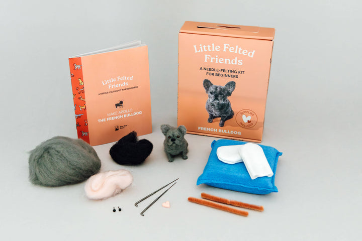 Little Felted Friends: French Bulldog Needle-Felting Kit