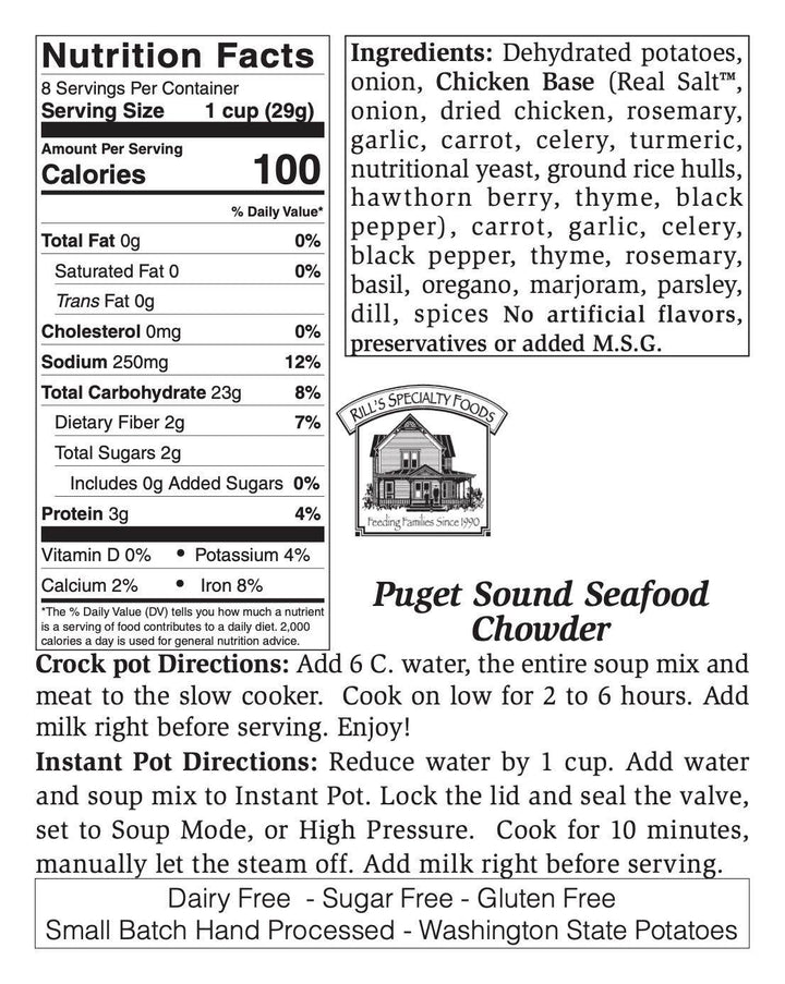 Large Puget Sound Seafood Chowder Mix