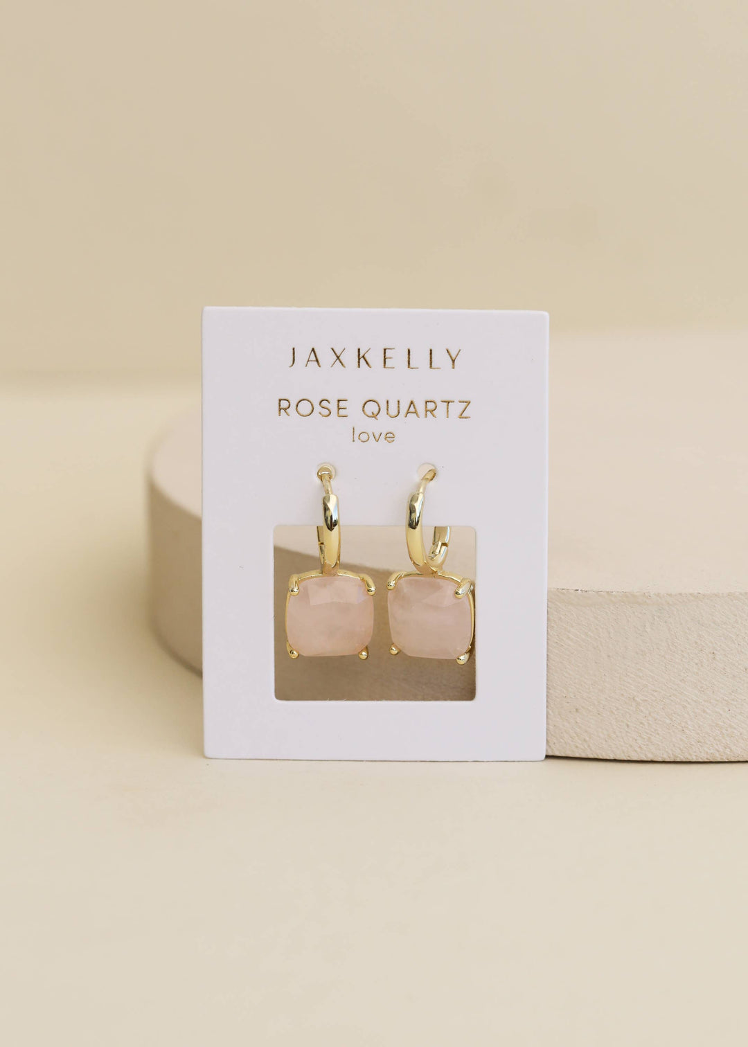 Gemstone Mini Drop - Rose Quartz - Pine & Moss