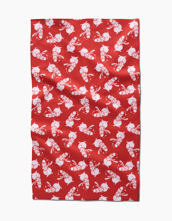 Geometry Smiley Frosty Tea Towel