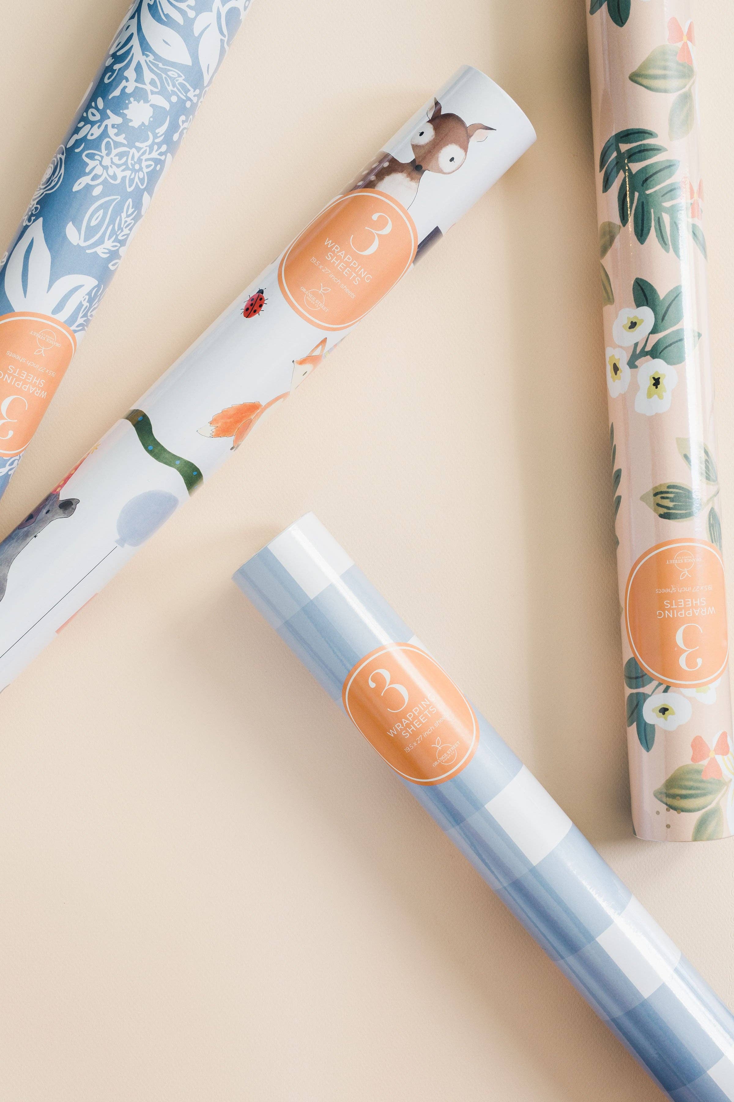 Orange Paper Co.- Check Wrapping Sheets – Pine & Moss