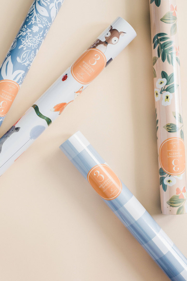 Orange Paper Co.-  Check Wrapping Sheets